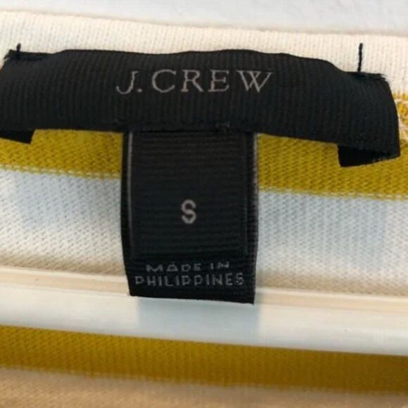 J. Crew striped 3/4 sleeve boat neck top size small - Picture 2 of 3
